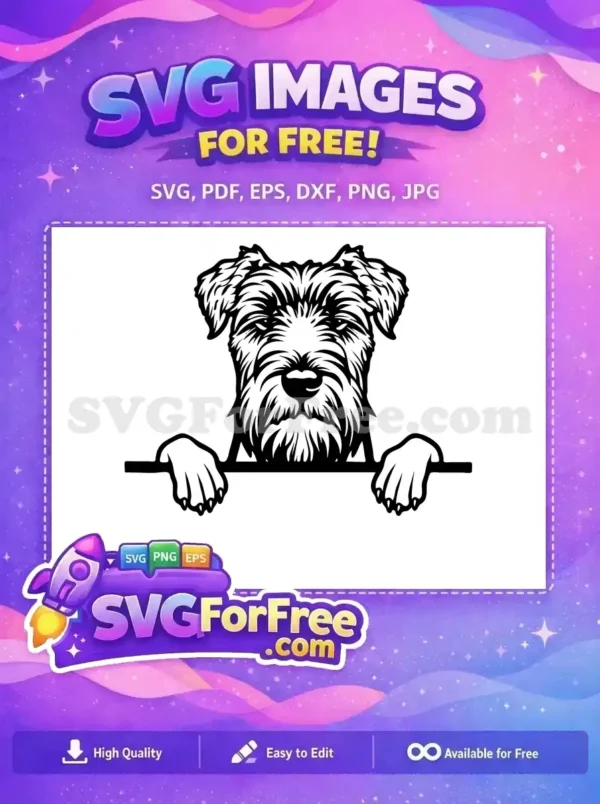 Free Cute Puppy Eyes Free Peeking Dog Window Free SVG 1
