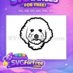 Free Cute Dog Face Free Peeking Dog Art Free SVG 3 - Instant Download