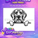 Free Cute Puppy Face Free Peeking Dog Art Free SVG 15 - Instant Download