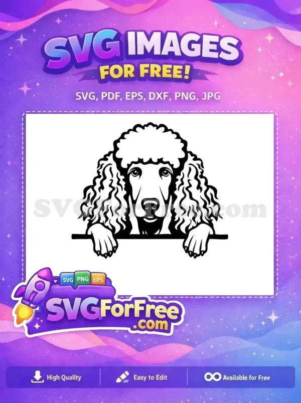 Free Cute Puppy Eyes Free Funny Face Peeking Dog Free SVG 3