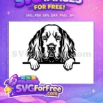 Free Cute Dog Face Free Peeking Design Pet Free SVG 2 - Instant Download