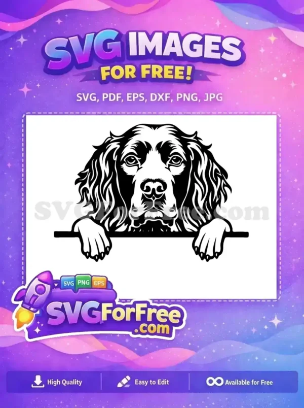 Free Cute Dog Face Free Window Peek Animal Free SVG 4