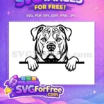 Free Cute Puppy Face Free Funny Pet Peek Free SVG 2 - Instant Download