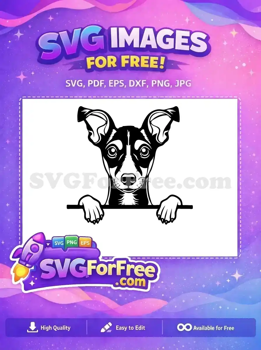 Free Cute Puppy Face Free Funny Pet Dog Peek Free SVG 2