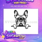 Free Cute Puppy Face Free Window Cling Peeking Dog Free SVG 2 - Instant Download
