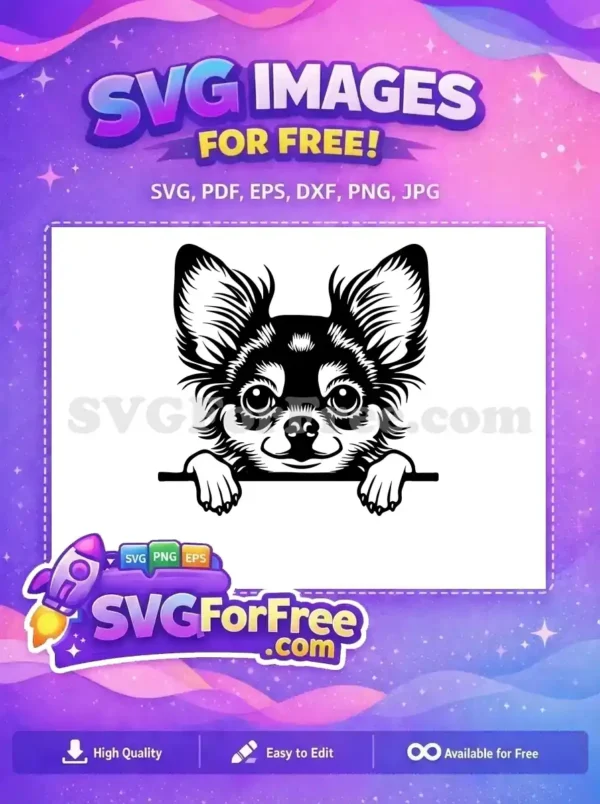 Free Cute Puppy Eyes Free Peeking Dog Silhouette Free SVG 9