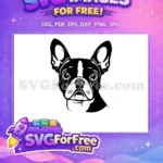 Free Cute Dog Face Free Funny Pet Animal Free SVG 3 - Instant Download