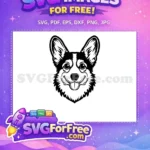 Free Cute Dog Face Free Funny Pet Animal Free SVG 4 - Instant Download