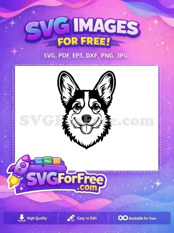 Free Cute Dog Face Free Funny Pet Animal Free SVG 4