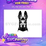Free Dog Peeking Free Silhouette Cute Pet Free SVG - Instant Download