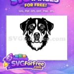 Free Funny Dog Face Free Window Cute Pet Free SVG - Instant Download
