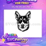 Free Cute Dog Face Free Peeking Window Funny Free SVG 82 - Instant Download