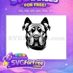 Free Cute Puppy Face Free Dog Breed Peeking Free SVG 1 - Instant Download
