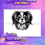 Free Cute Dog Free Peeking Silhouette Animal Free SVG - Instant Download