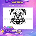 Free Cute Dog Face Free Funny Puppy Eyes Cartoon Free SVG 1 - Instant Download