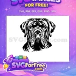 Free Peeking Mastiff Dog Free Wrinkled Face Neapolitan Mastiff Dog Free SVG - Instant Download