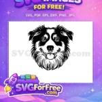Free Funny Dog Face Free Peeking Dog Art Free SVG - Instant Download