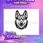 Free Cute Dog Face Free Peeking Animal Art Free SVG - Instant Download