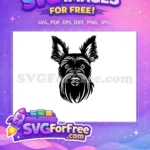 Free Cute Puppy Face Free Detailed Border Peeking Dog Free SVG - Instant Download