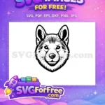 Free Cute Puppy Eyes Free Silhouette Peeking Dog Free SVG 3 - Instant Download