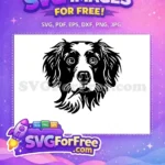Free Cute Dog Face Free Silhouette Portrait Animal Free SVG - Instant Download