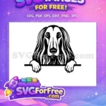 Free Cute Dog Face Free Svg Peeking Window Free SVG - Instant Download