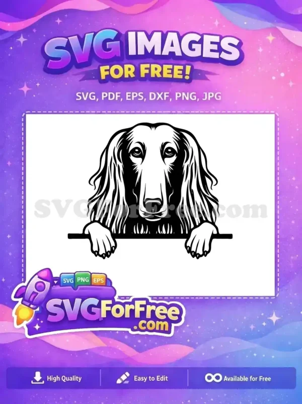 Free Cute Dog Face Free Peeking Design Pet Free SVG 10