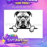 Free Cute Dog Face Free Peeking Window Family Free SVG 1 - Instant Download