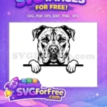Free Cute Dog Face Free Peeking Style Pet Free SVG 4 - Instant Download