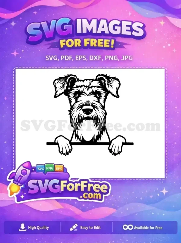 Free Cute Puppy Face Free Pet Animal Peeking Free SVG