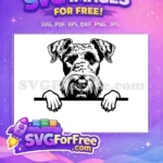 Free Cute Puppy Face Free Funny Eyes Peeking Dog Free SVG 3 - Instant Download