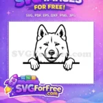 Free Cute Dog Face Free Peeking Window Pet Free SVG 17 - Instant Download
