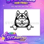 Free Cute Dog Face Free Peeking Animal Window Free SVG 6 - Instant Download