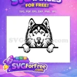 Free Cute Dog Face Free Funny Puppy Peeking Free SVG 8 - Instant Download