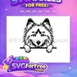 Free Cute Dog Face Free Funny Peeking Dog Free SVG 23 - Instant Download