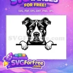 Free Cute Puppy Face Free Peeking Dog Art Free SVG 38 - Instant Download