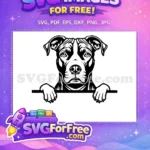 Free Cute Dog Face Free Peeking Dog Art Free SVG 6 - Instant Download