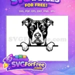 Free Puppy Eyes Free Nose Peeking Dog Free SVG 8 - Instant Download
