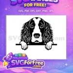 Free Cute Dog Face Free Peeking Window Funny Free SVG 136 - Instant Download