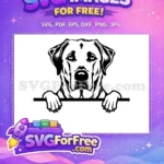 Free Cute Dog Face Free Funny Eyes Peeking Free SVG 5 - Instant Download