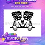 Free Cute Dog Face Free Peeking Style Cartoon Free SVG 2 - Instant Download