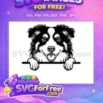 Free Adorable Puppy Eyes Free Cute Pet Peeking Free SVG - Instant Download