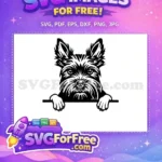 Free Cute Puppy Eyes Free Peeking Dog Pet Free SVG 2 - Instant Download