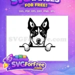 Free Cute Dog Face Free Peeking Funny Window Free SVG 3 - Instant Download