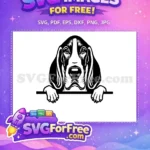 Free Cute Dog Face Free Peeking Window Border Free SVG 2 - Instant Download