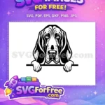 Free Labrador Peeking Free Cute Puppy Dog Free SVG - Instant Download