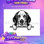 Free Cute Dog Face Free Peeking Window Funny Free SVG 138 - Instant Download