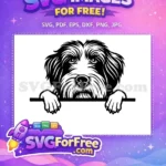 Free Cute Puppy Eyes Free Dog Breed Peeking Free SVG 5 - Instant Download