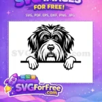 Free Cute Puppy Face Free Funny Eyes Peeking Dog Free SVG 4 - Instant Download