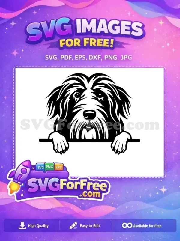 Free Cute Puppy Free Dog Peeking Window Free SVG 7